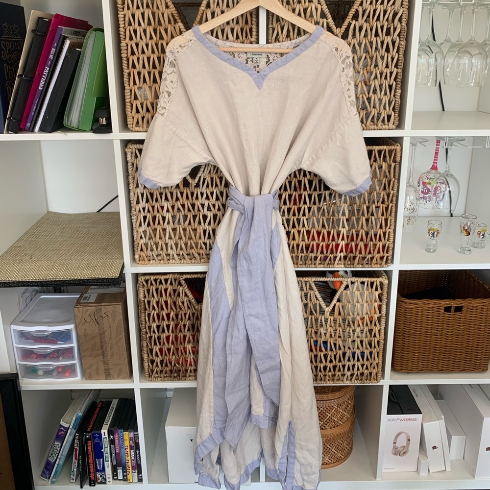 Linen Summer Dress with Belt
